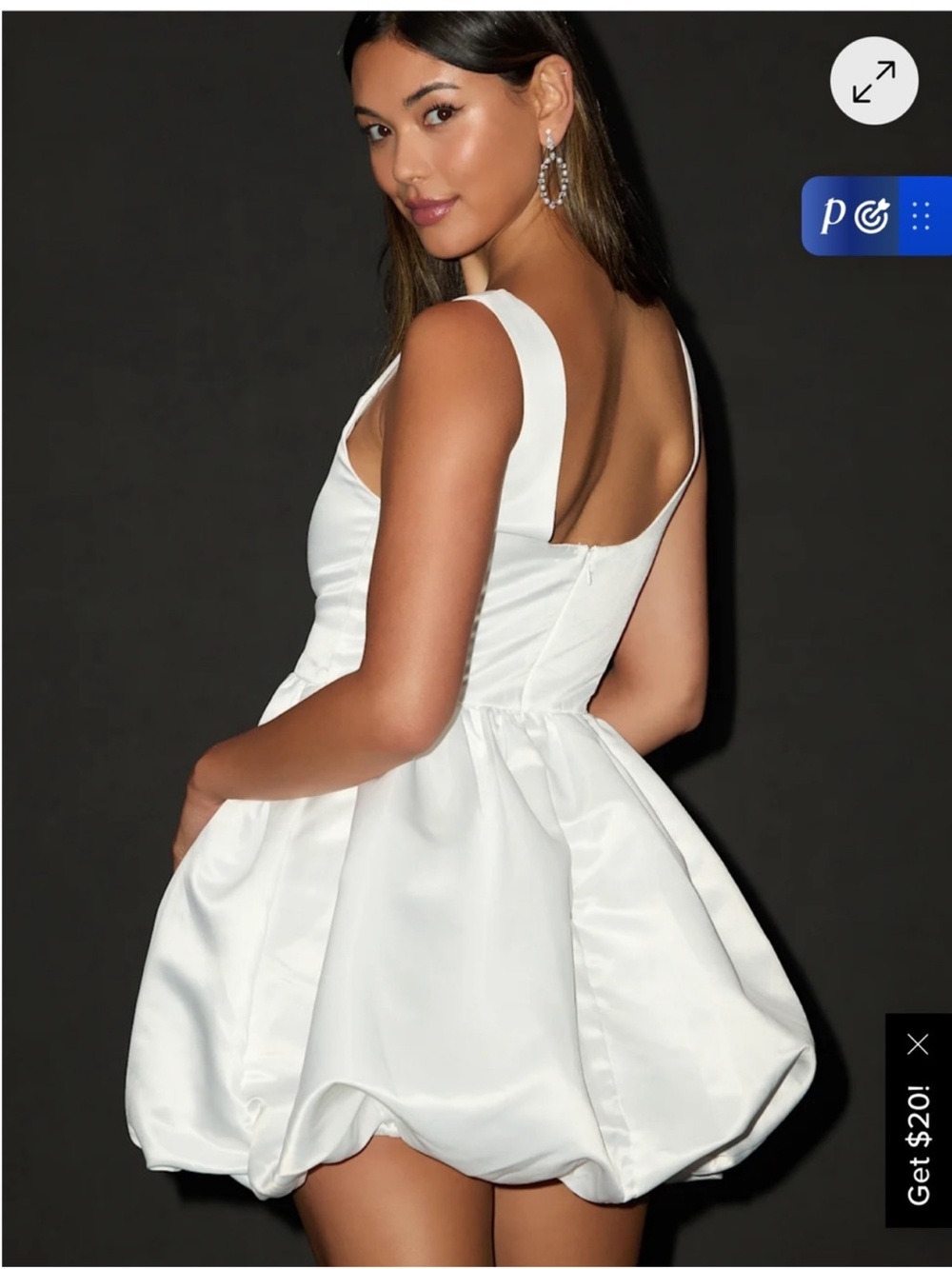 Lulus white bubble hem mini dress